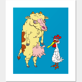 Cow and Chicken Posters and Art